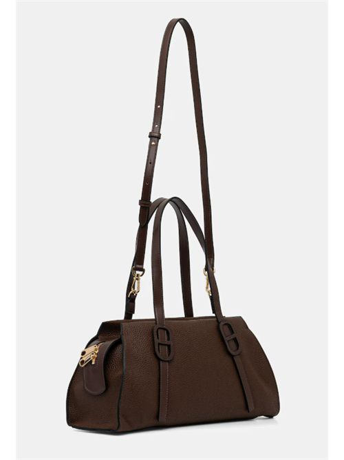 TOP CASE WITH OVAL T TWIN SET | 252TD828311054 BLACK CHOCOLATE